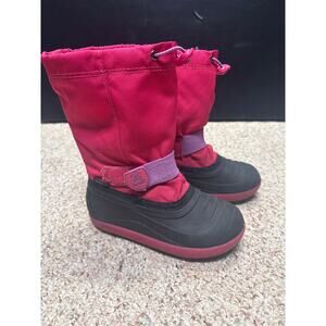 Kids Pink and Black Winter Boots